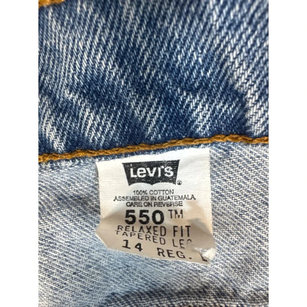 Levis 550 Relaxed Fit Tapered Leg Jeans Light Wash Denim Vintage Mens 31x31
